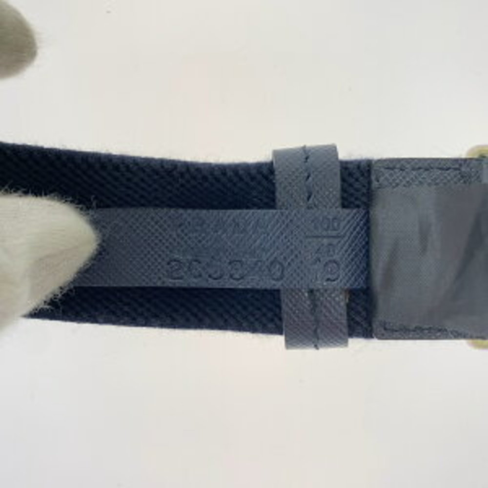 Prada Navy Blue Wool Acrylic Rayon Belt Gacha View 6